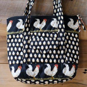 Vera Bradley - RARE Vintage Chicken Tote Bag (Chanticleer Pattern)